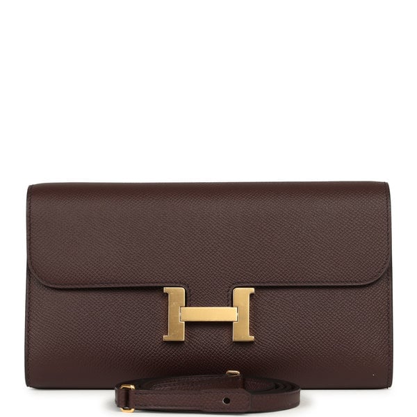 Hermes Hermes Constance Wallet To Go Rouge Sellier Epsom Gold Hardware