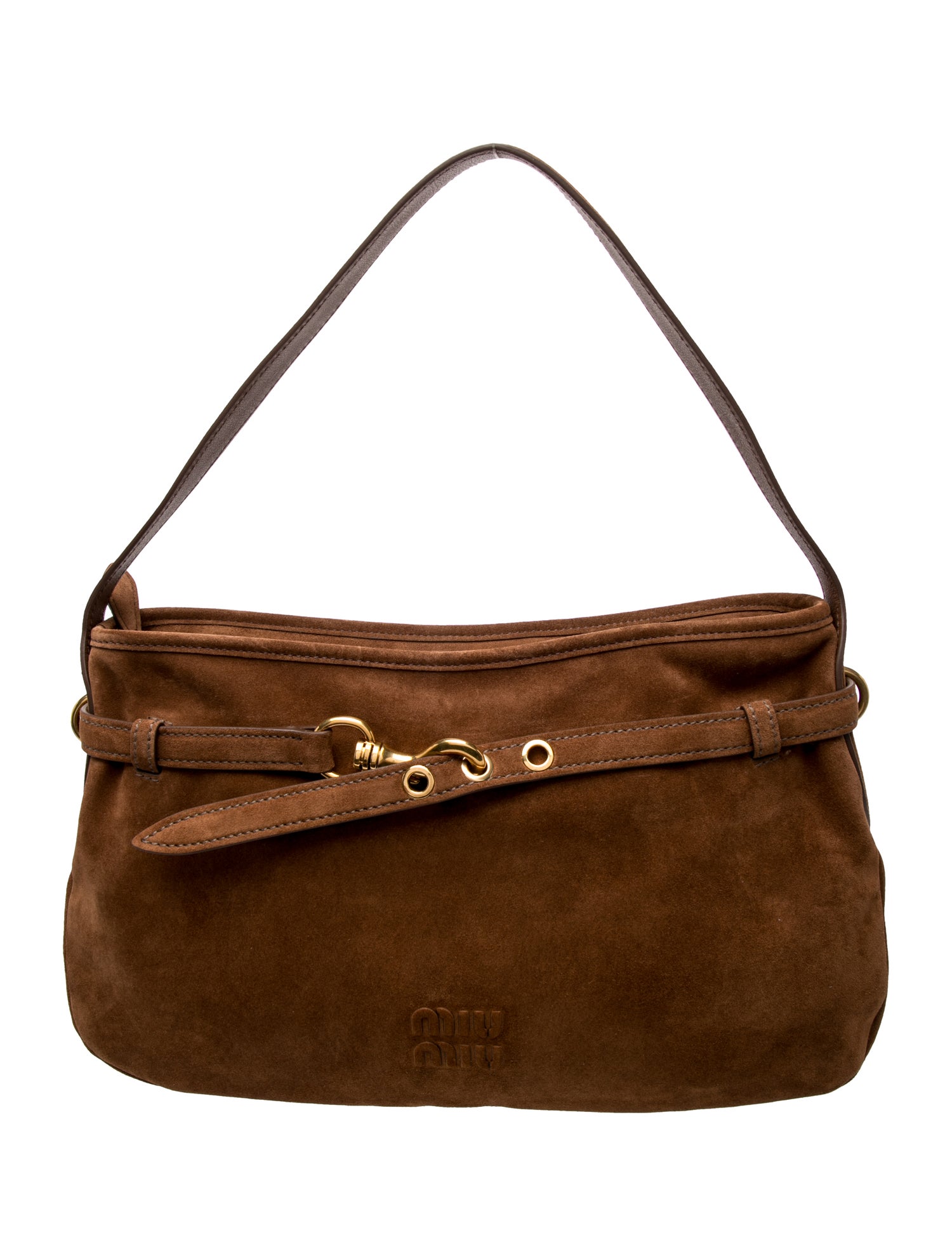 Miu Miu Suede Aventure Shoulder Bag Large