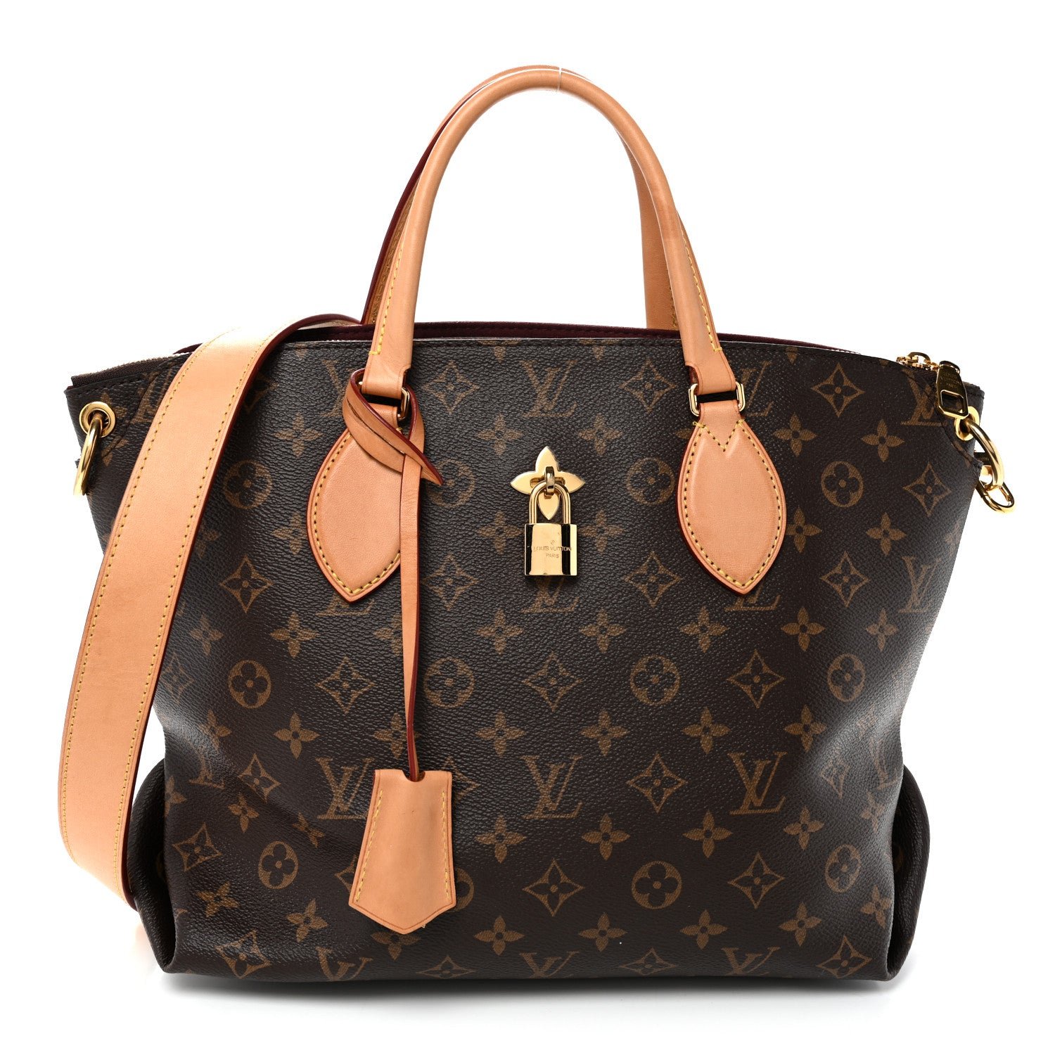 Louis Vuitton Monogram Flower Zipped Tote MM Beige