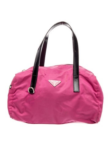 Enameled Metal Triangle Top Handle Bag