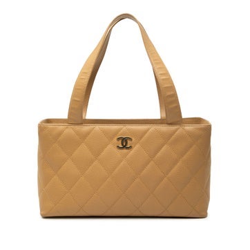 CC Calfskin Quilted Caviar Tote