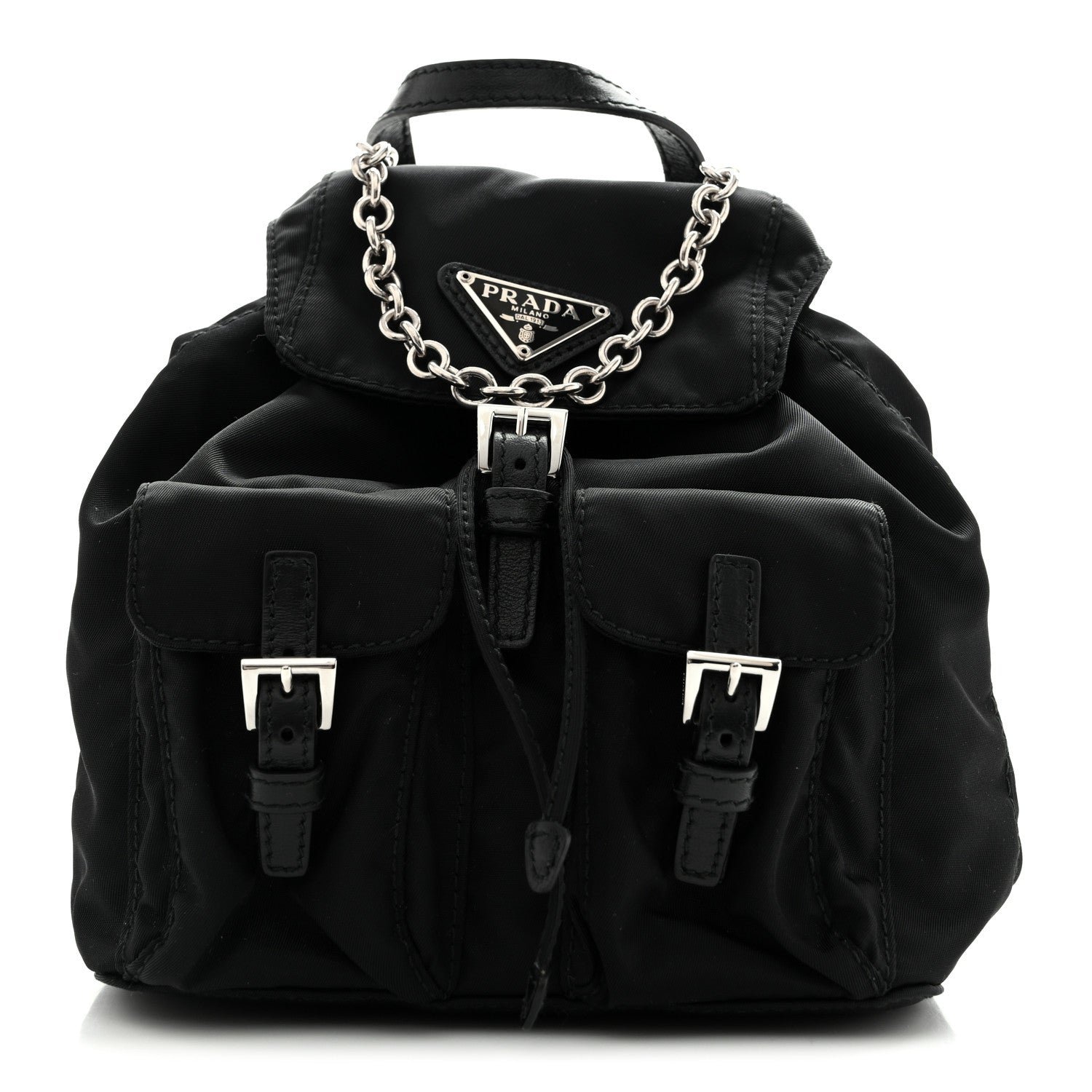 Prada Nylon Vela Mini Crossbody Backpack Black