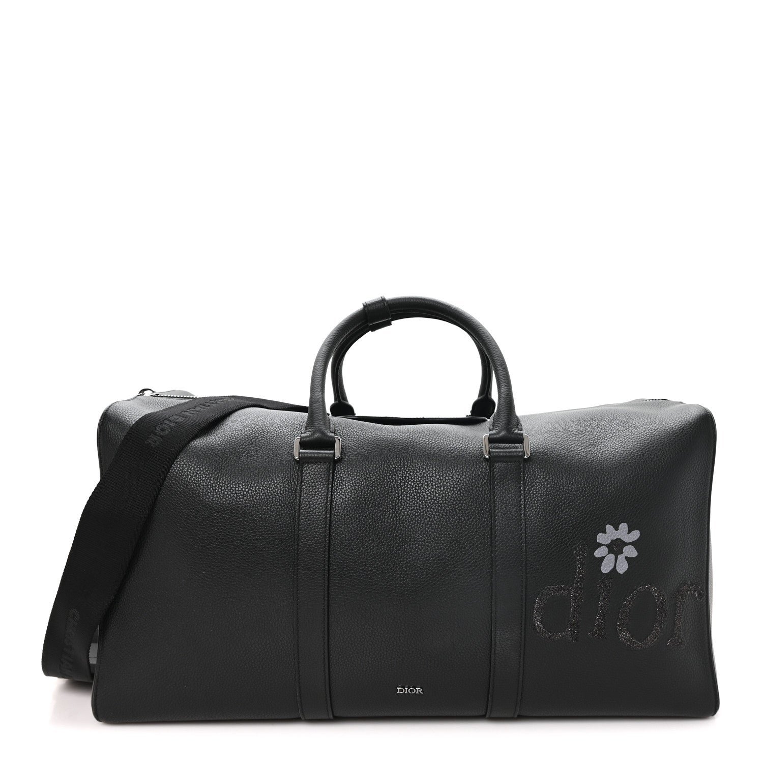 Christian Dior X ERL Calfskin Lingot 50 Bag Black