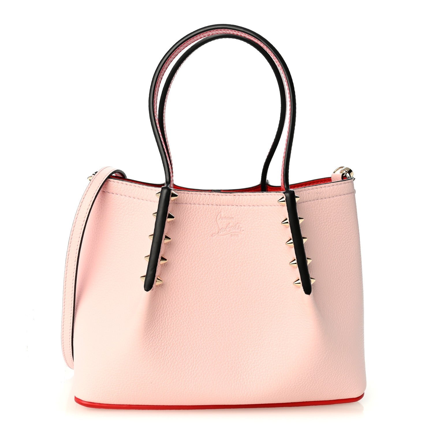 Christian Louboutin Calfskin Empire Spiked Mini Cabarock Shopper Tote Poupee