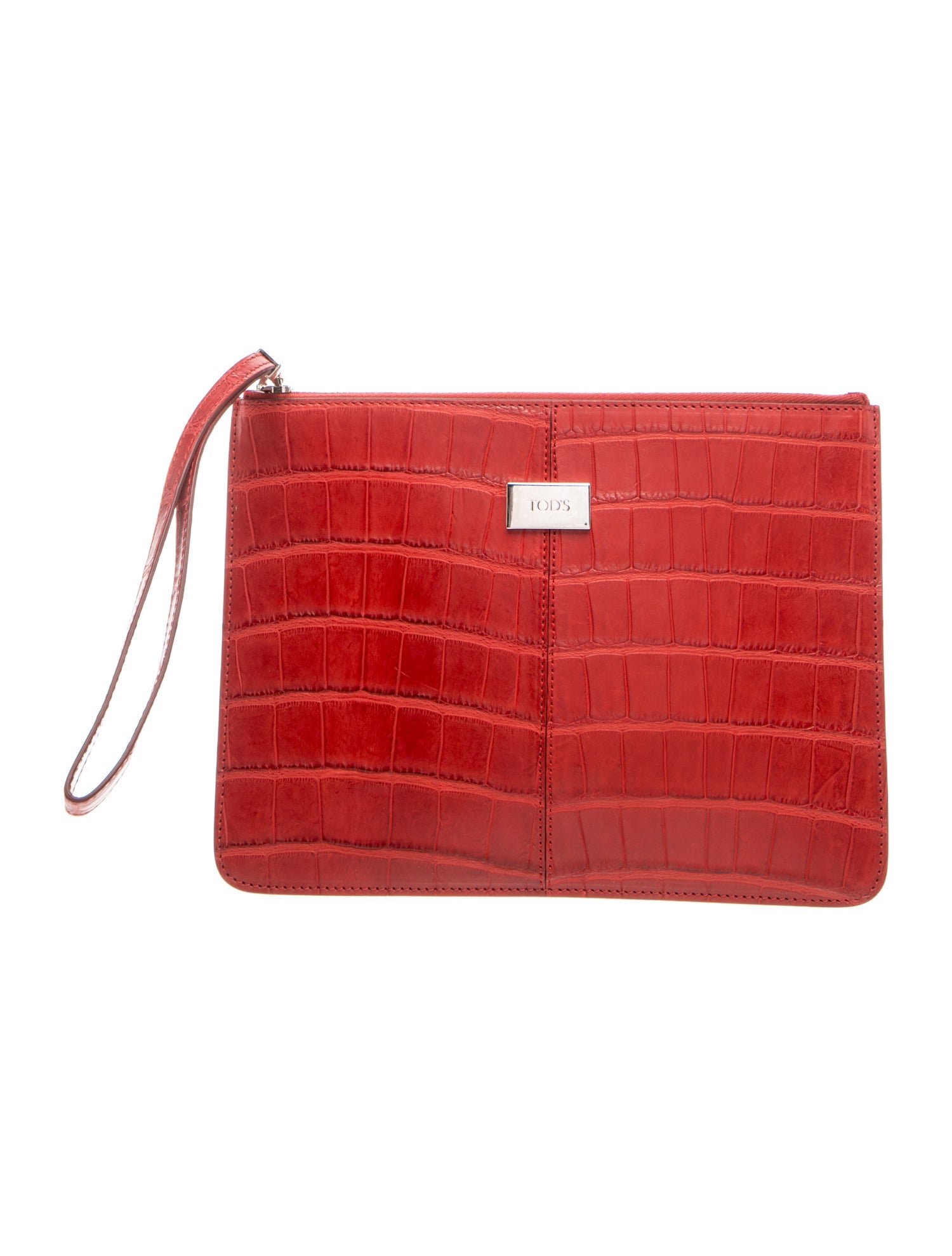 Embossed Leather Clutch