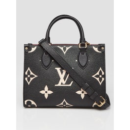 Louis Vuitton Louis Vuitton Bi-color Black/Beige Monogram Giant Empreinte Leather Onthego PM Tote Bag