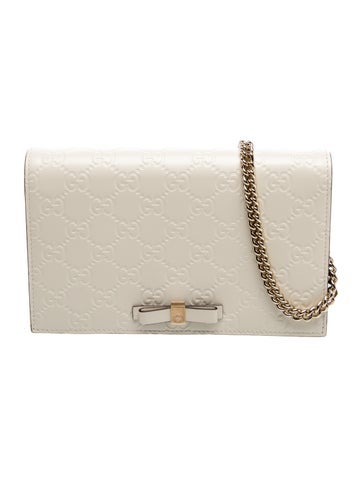 GG Signature Bow Chain Wallet