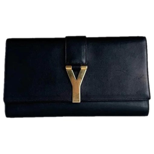 Leather clutch bag