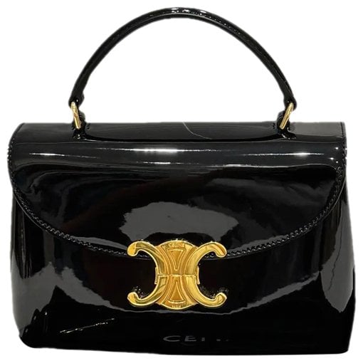 Triomphe patent leather handbag