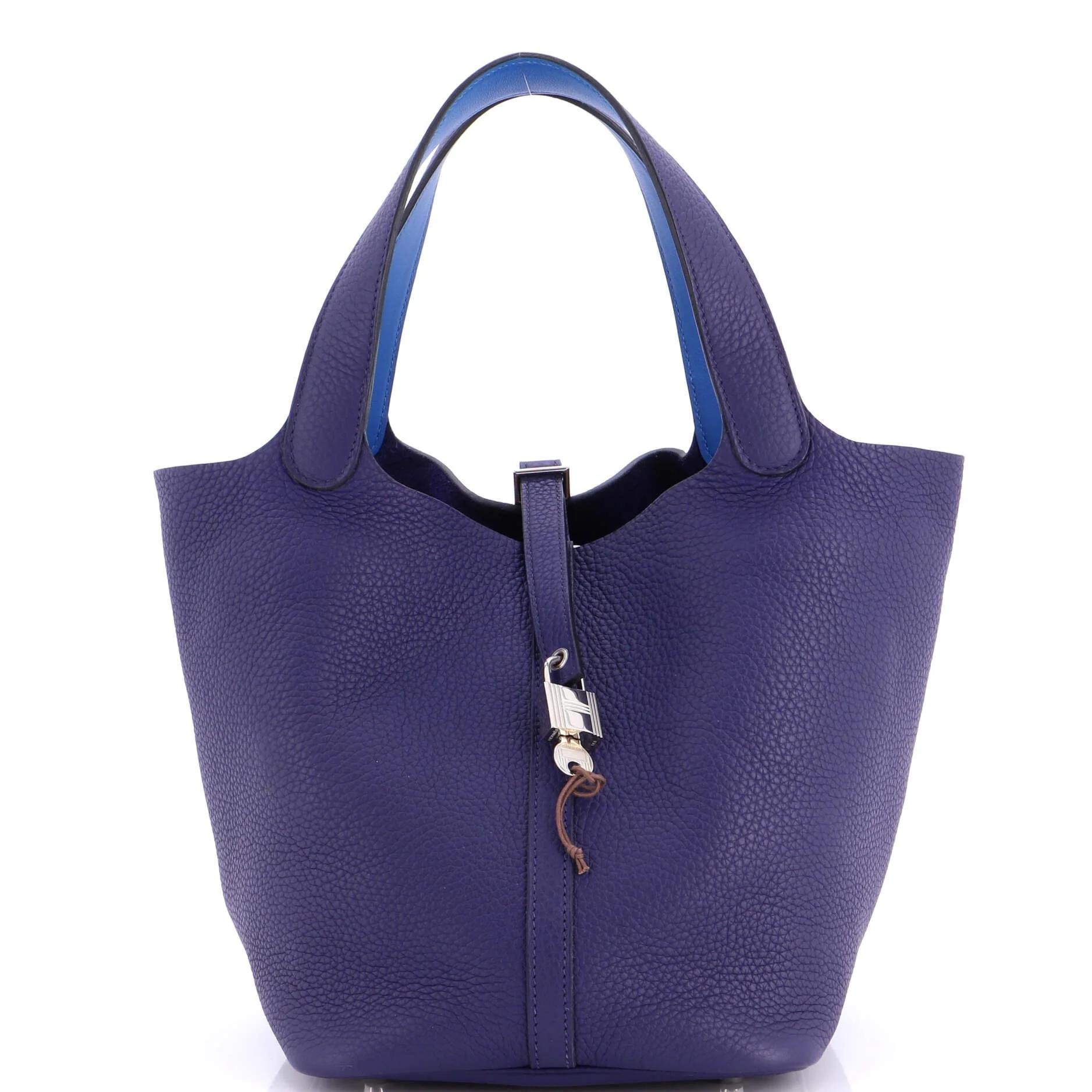 Picotin leather handbag