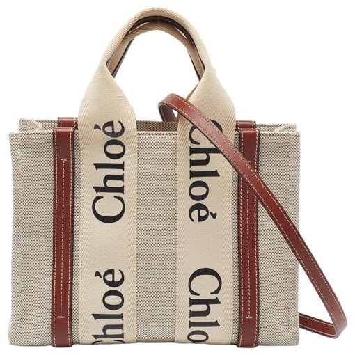 Woody leather tote