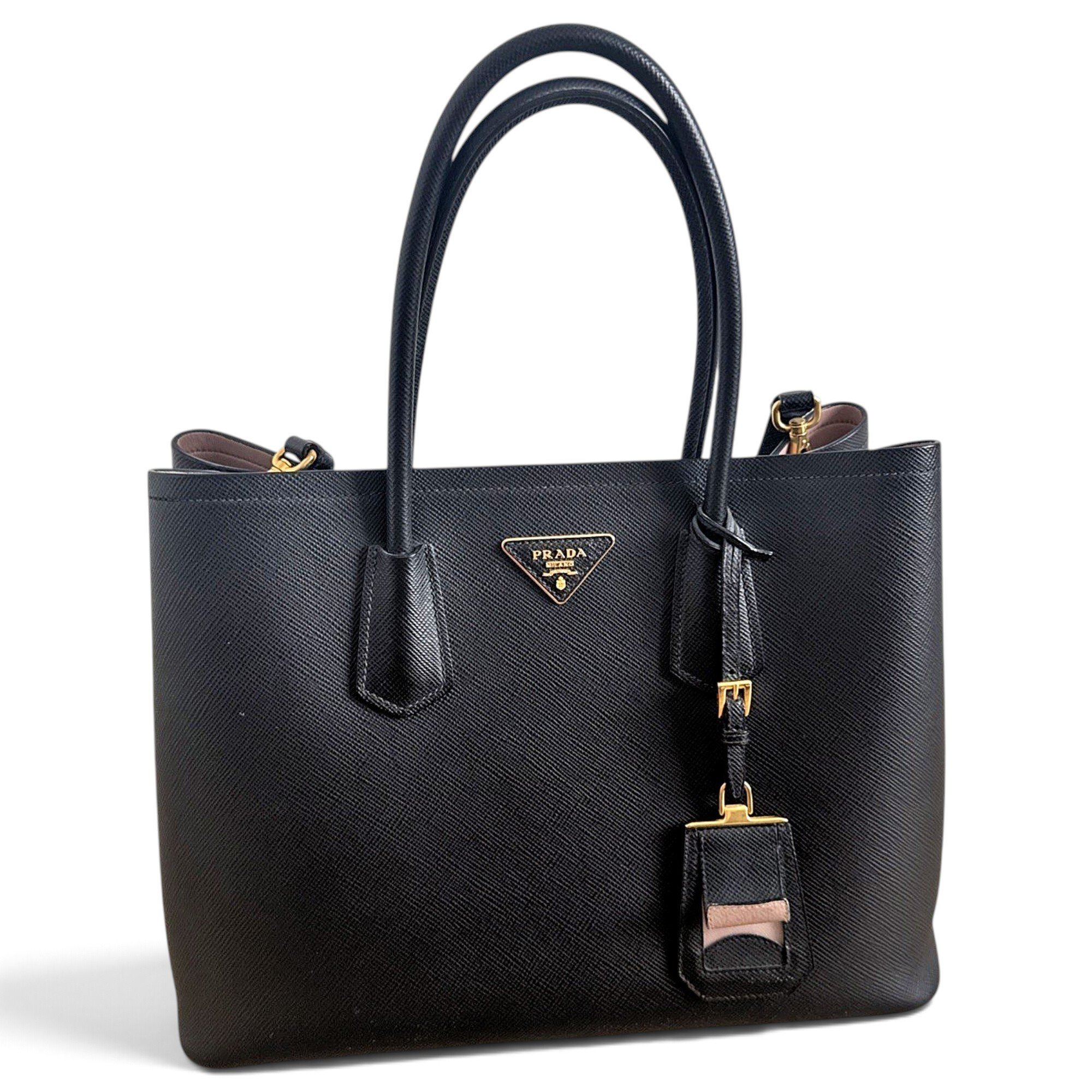 Double leather tote