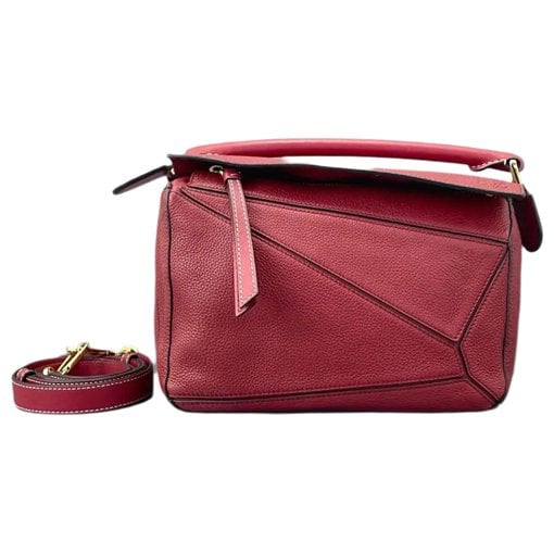 Puzzle leather crossbody bag