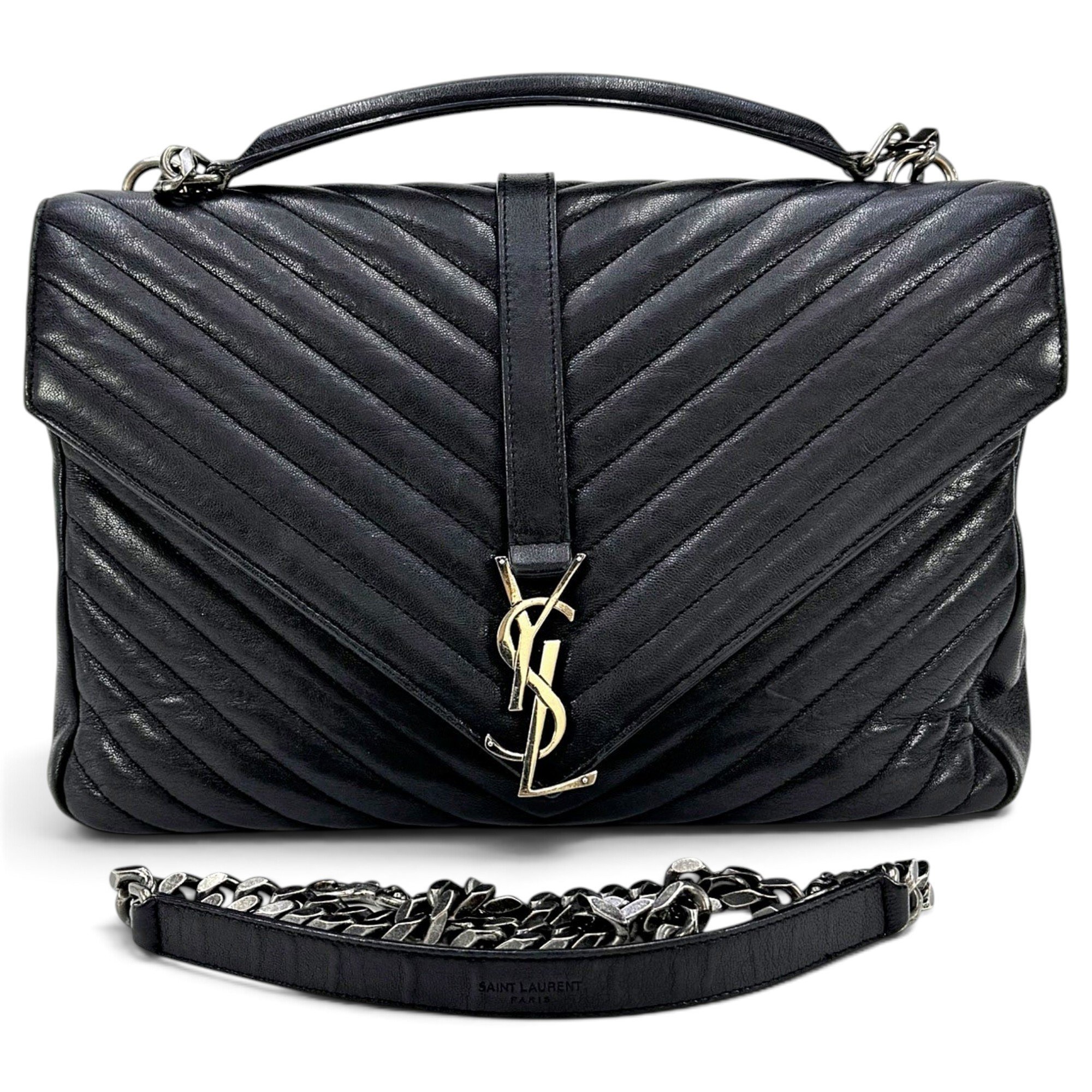 Collége monogramme leather handbag
