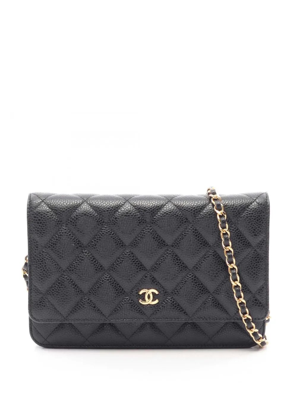 2021-2026 CC Quilted Caviar Wallet on Chain crossbody bag