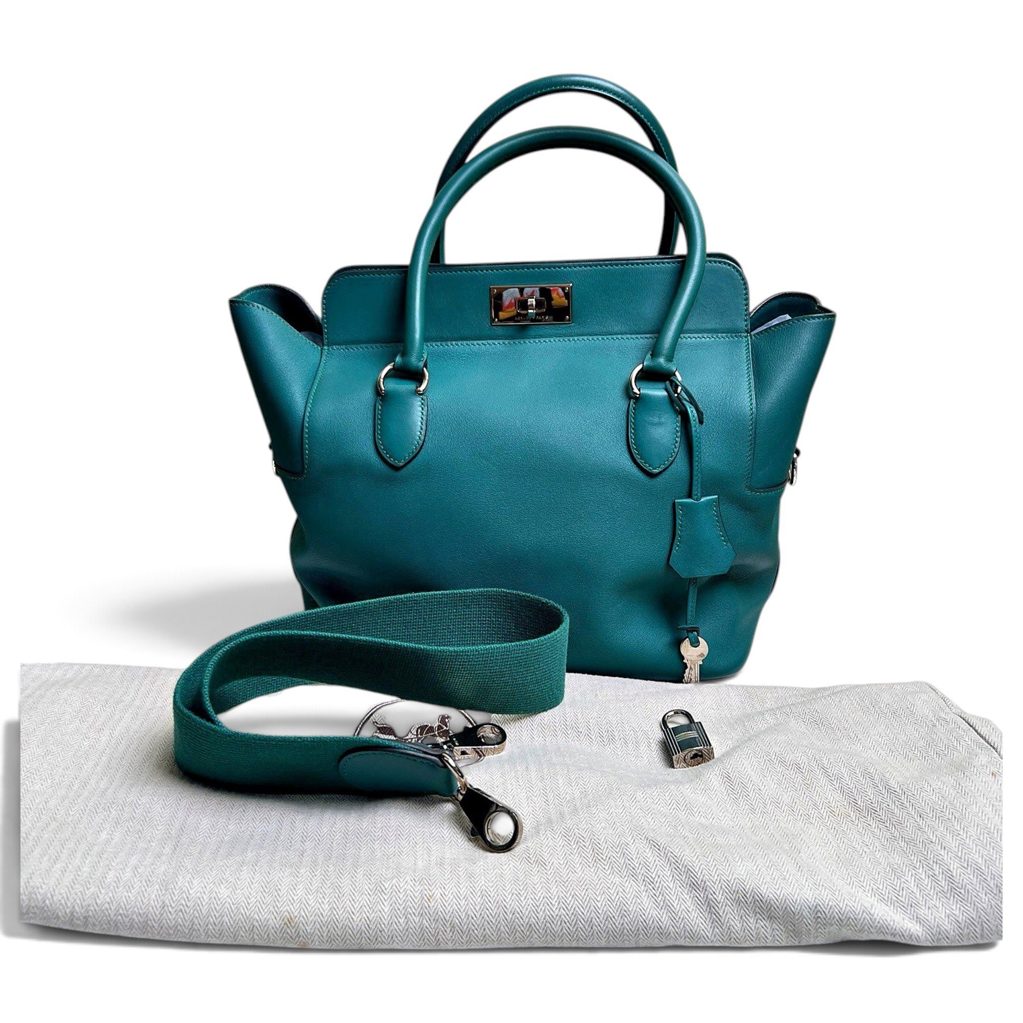 Toolbox leather handbag