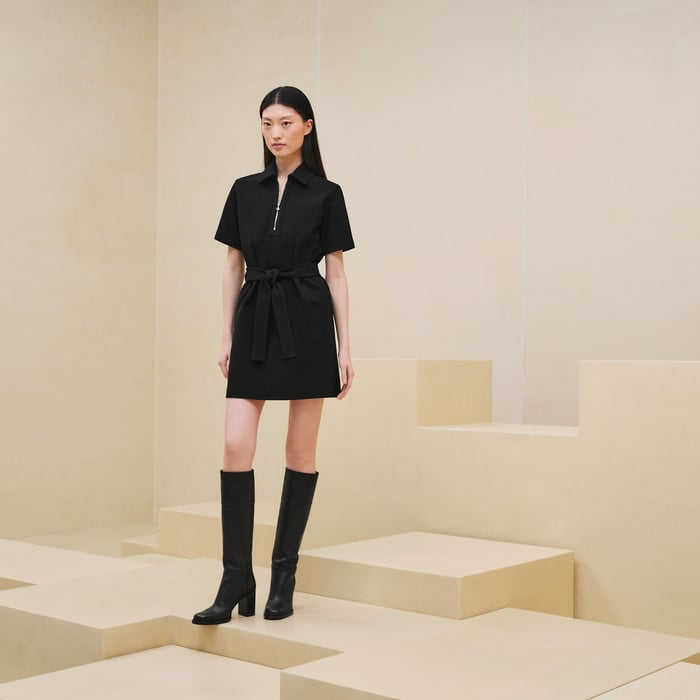 Noir Zipped Dress