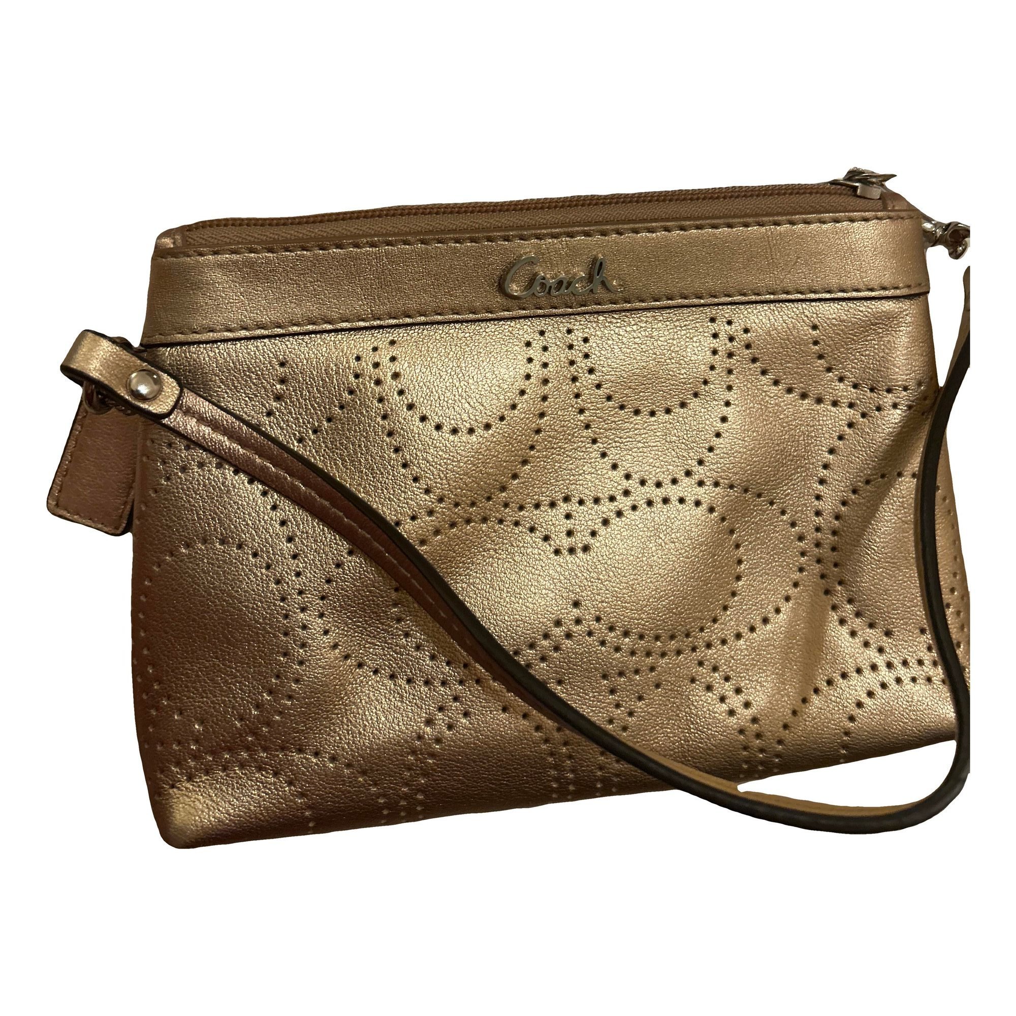 Leather clutch bag
