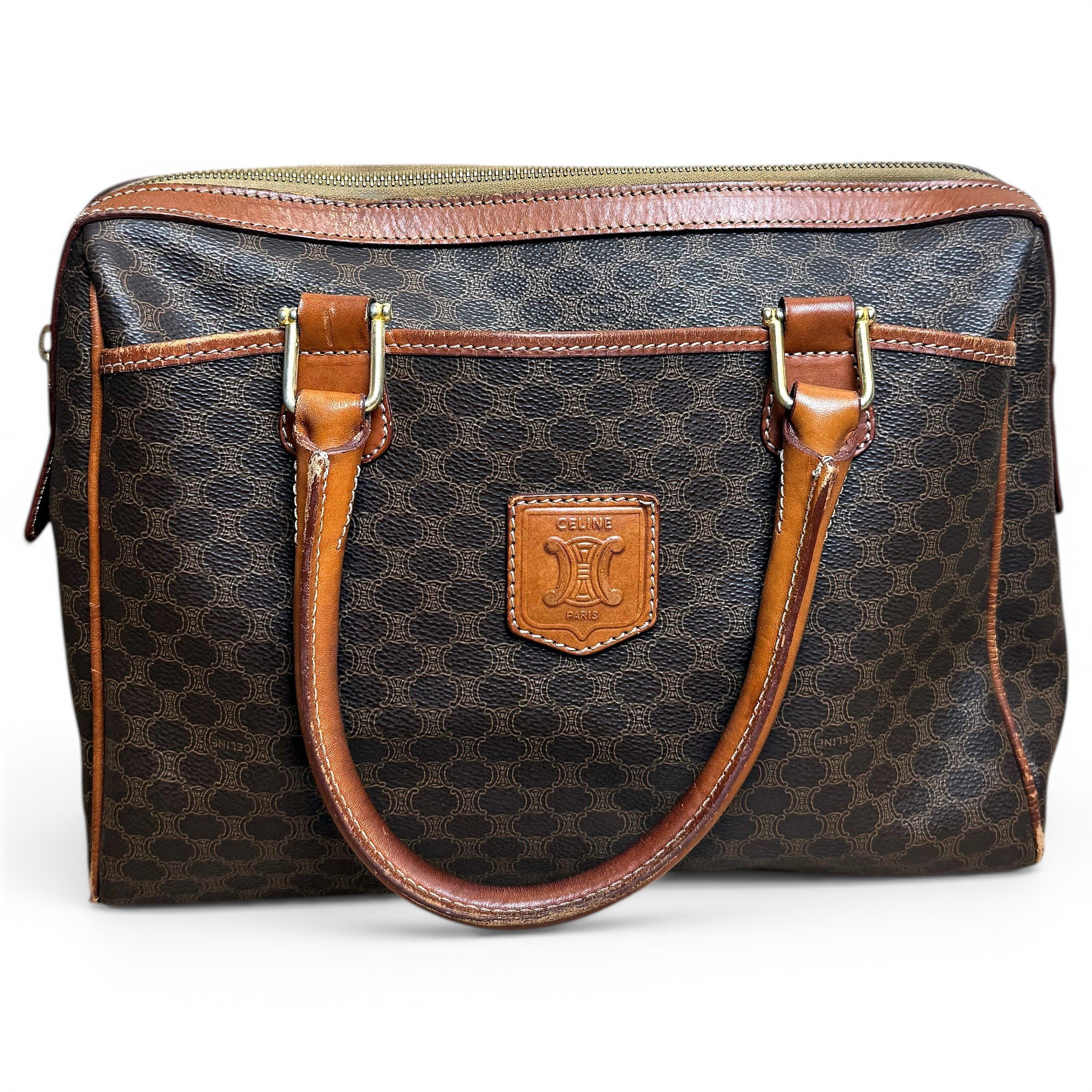 Leather bowling bag
