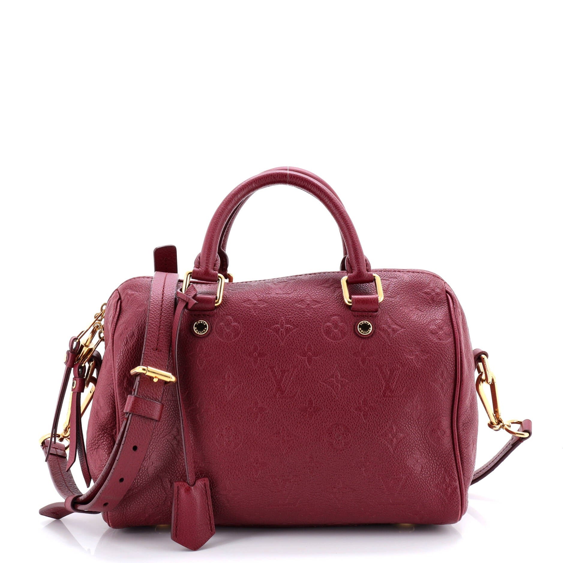 Louis Vuitton Speedy Bandouliere Bag Monogram Empreinte Leather 25