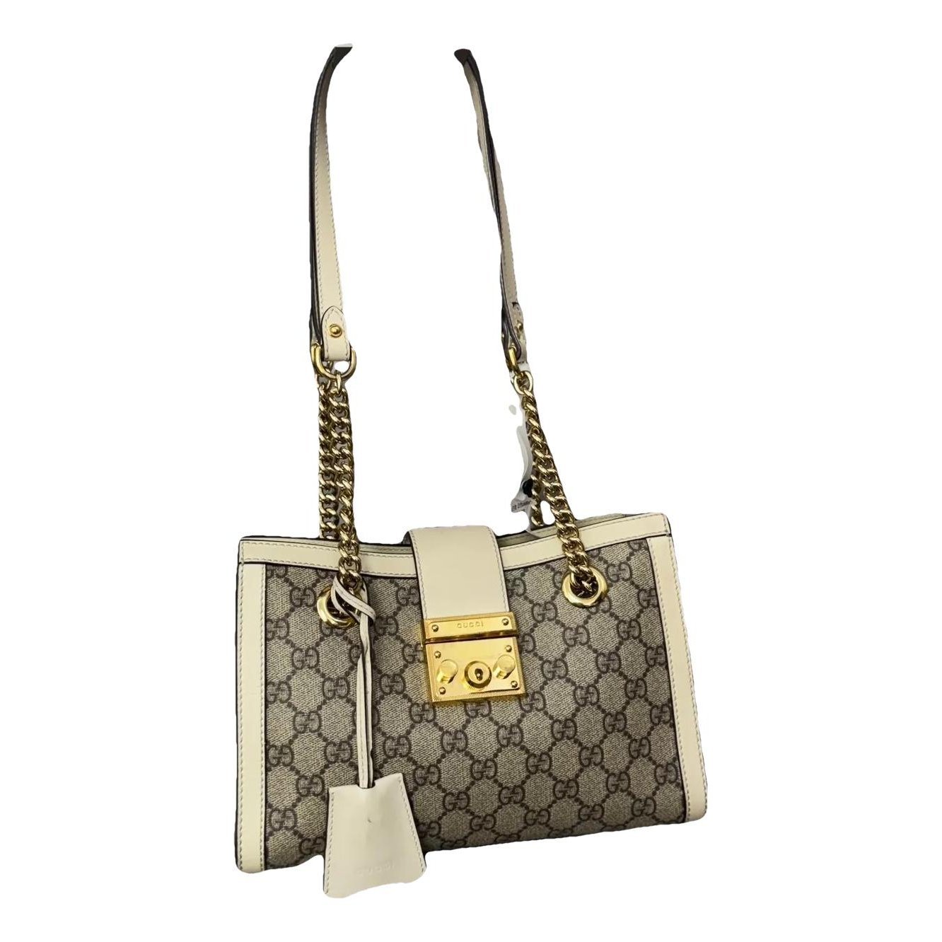 Padlock leather handbag