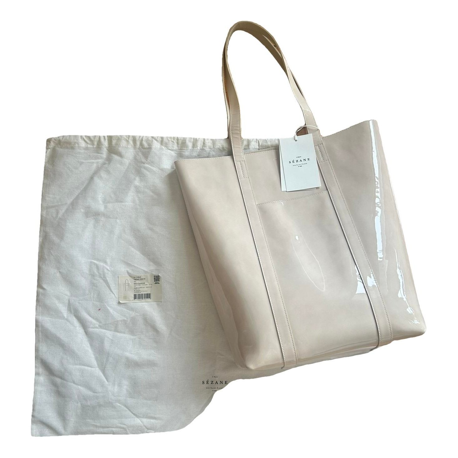 Patent leather tote