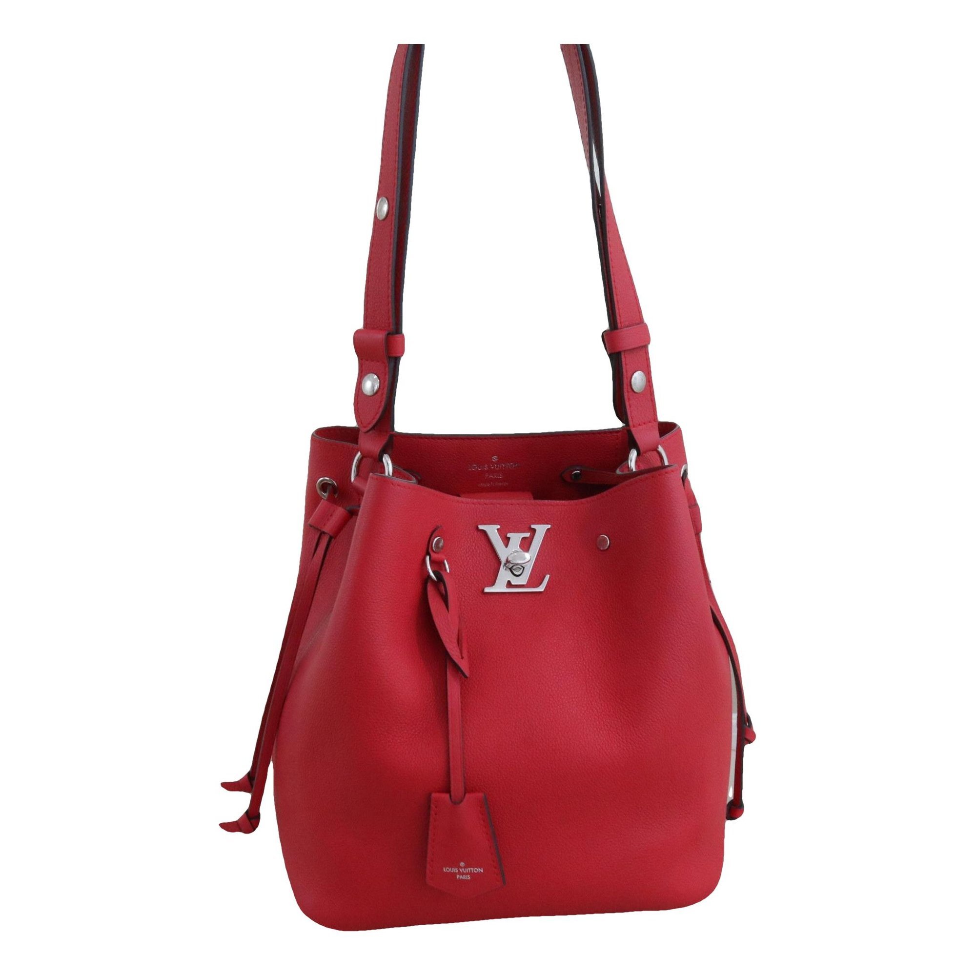 Lockme Bucket leather handbag