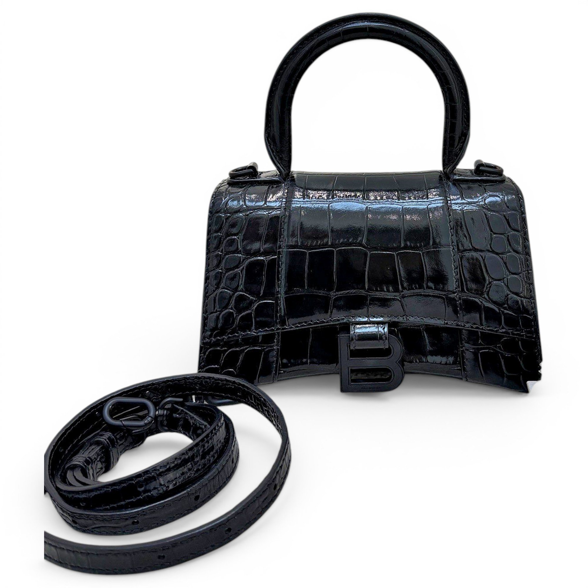 Hourglass pony-style calfskin handbag