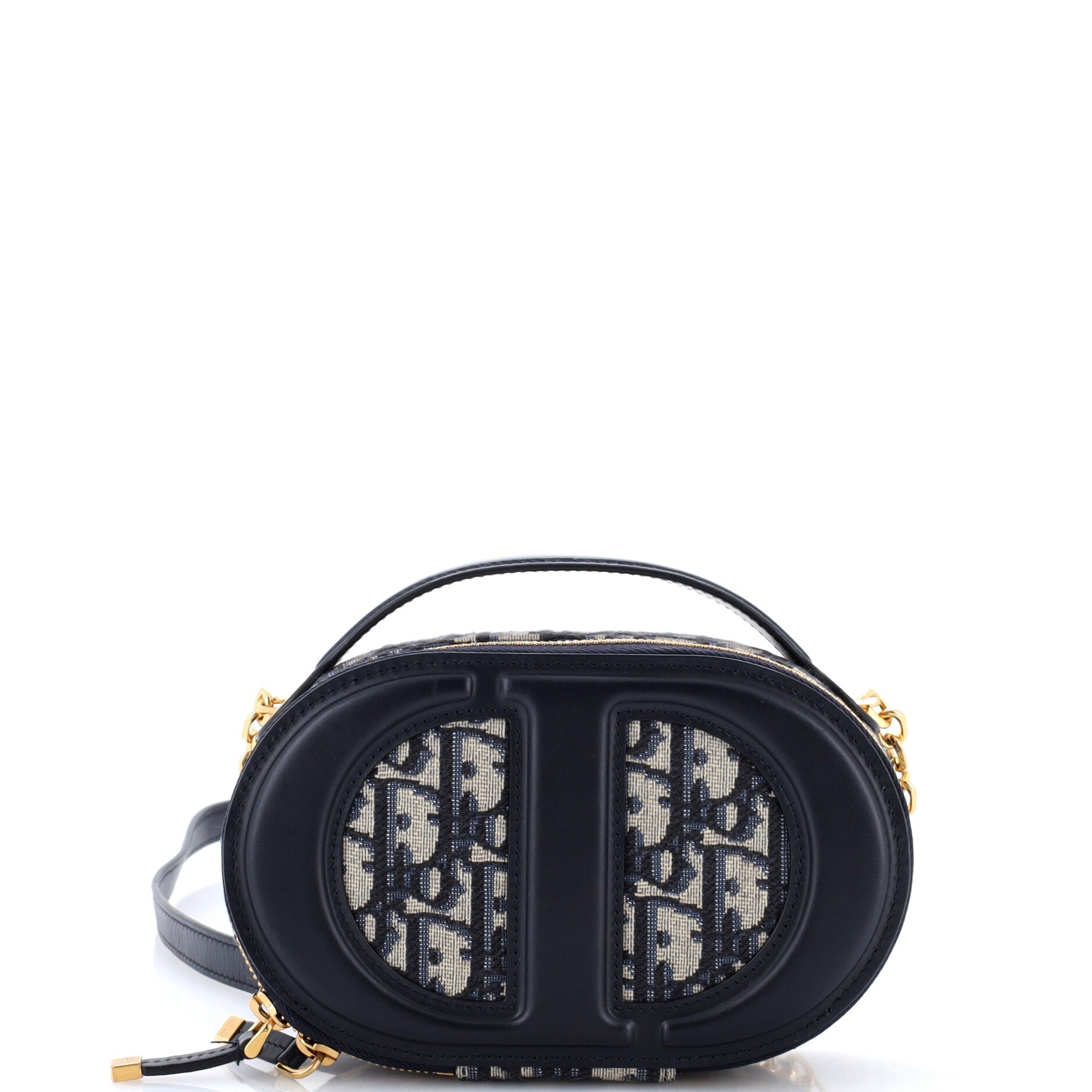 CD Signature Oval Camera Bag Oblique Canvas and Leather