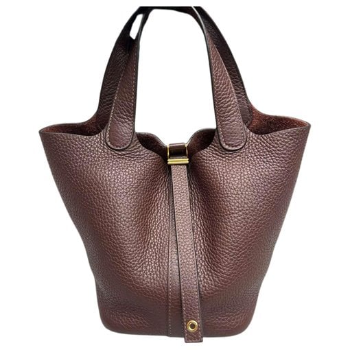 Picotin leather tote