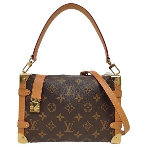 Side Trunk leather crossbody bag