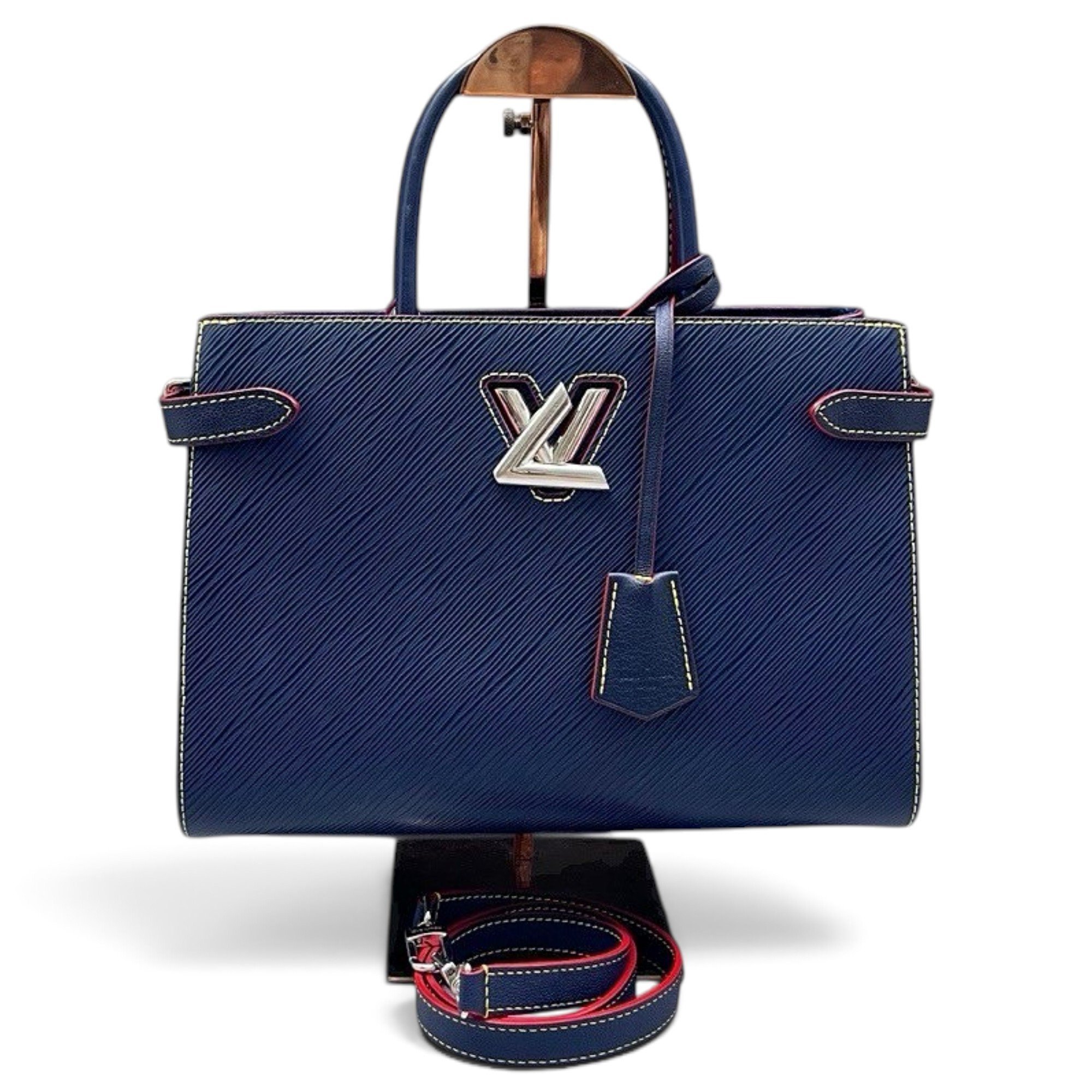 Twist leather handbag