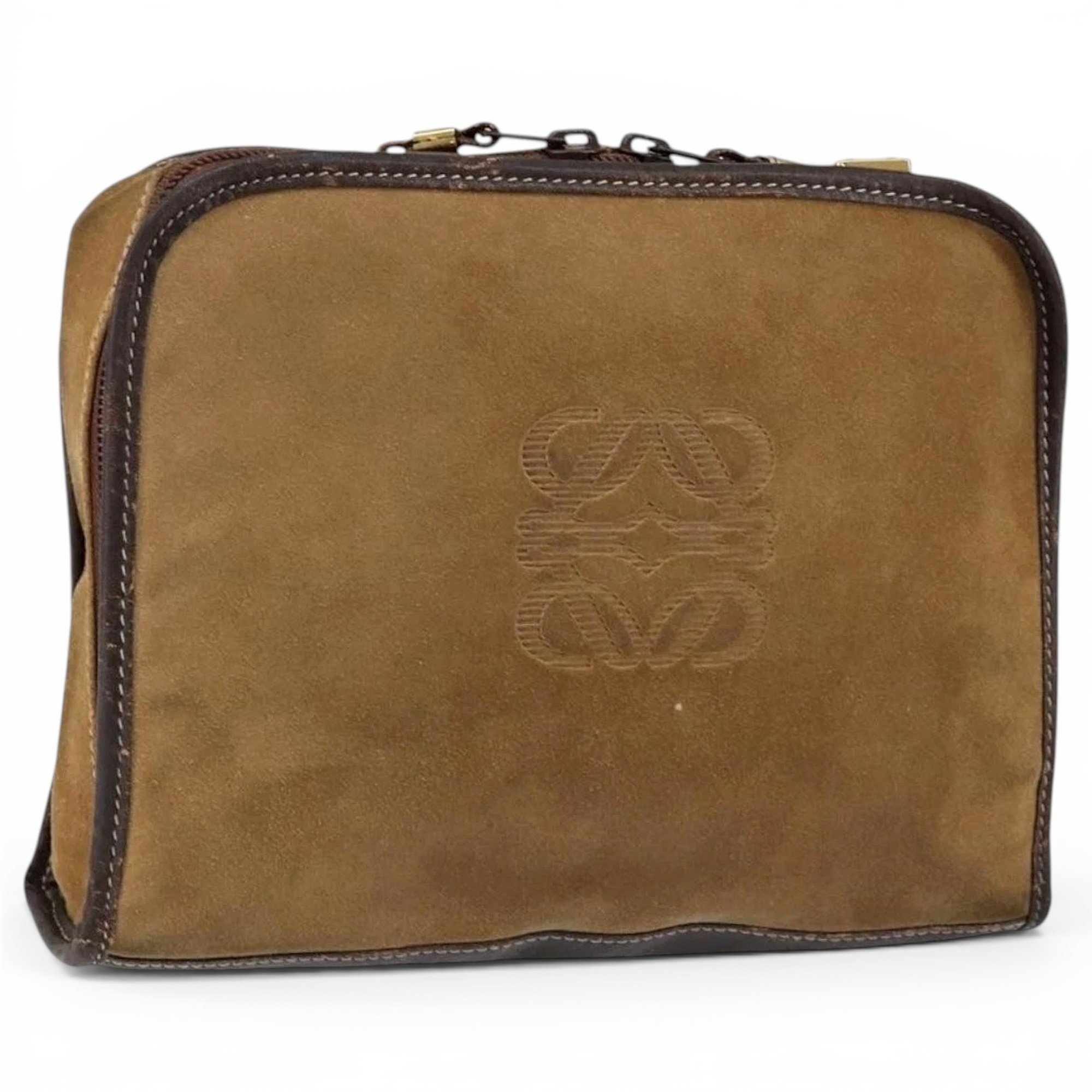 Leather clutch bag