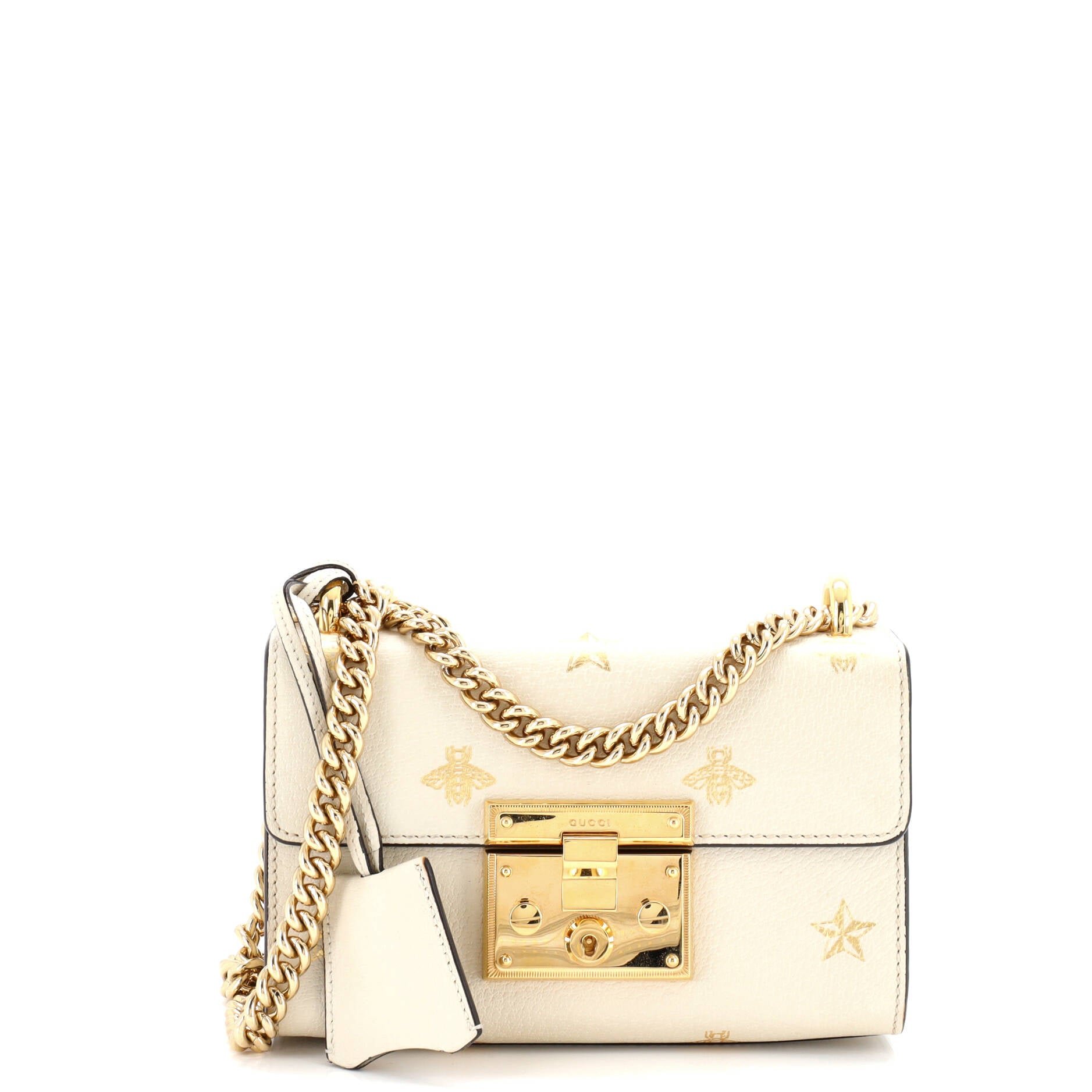 Gucci Padlock Shoulder Bag Printed Leather Small