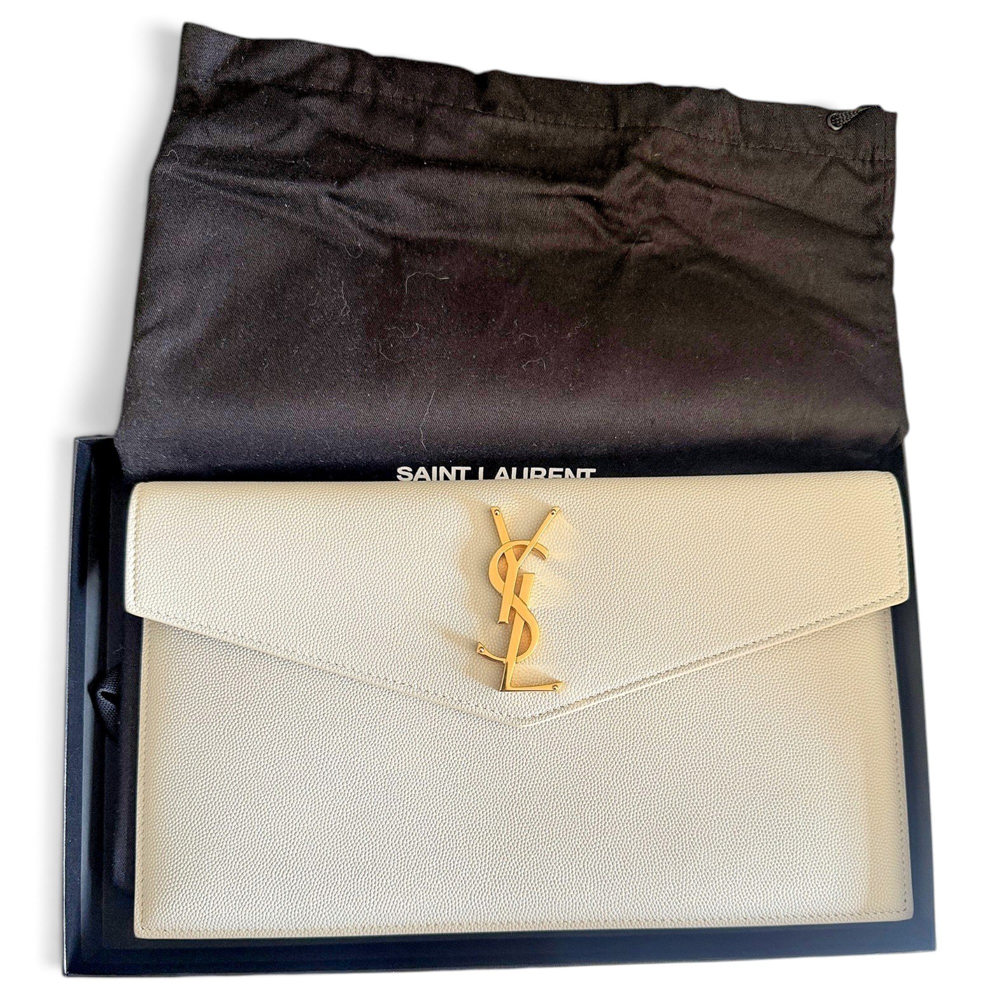Uptown leather clutch bag
