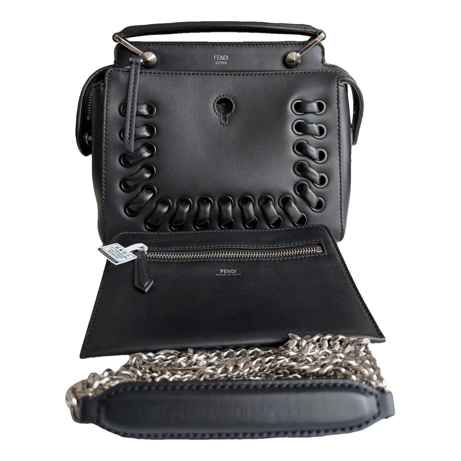 Dot Com leather crossbody bag
