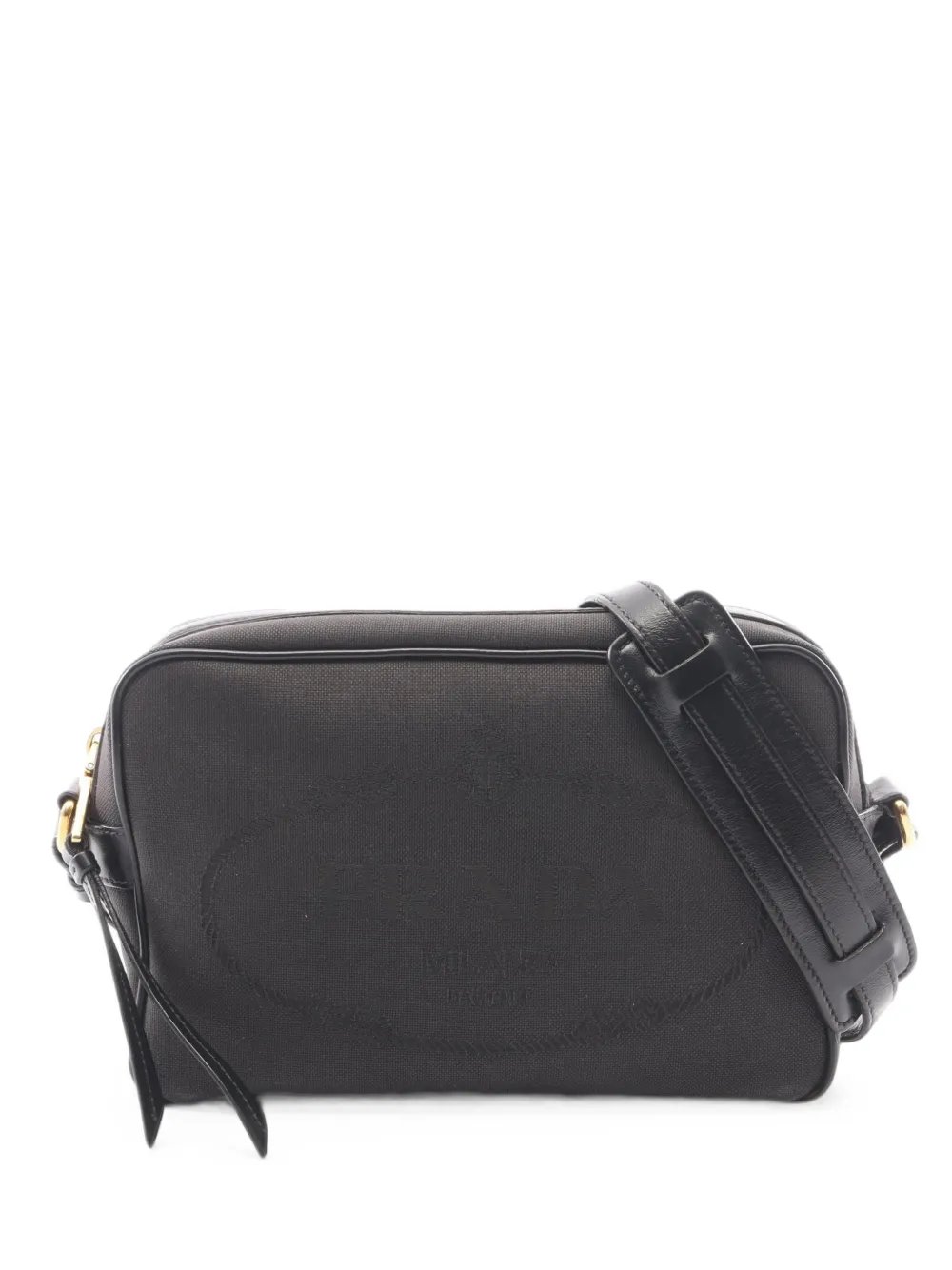 Prada 2000s logo jacquard shoulder bag