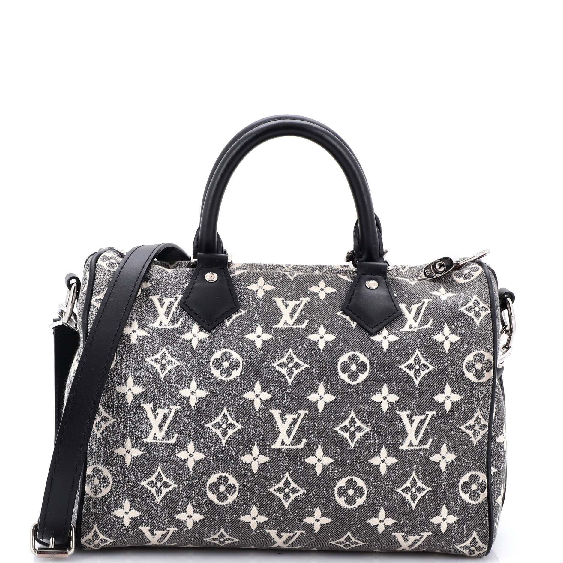 Louis Vuitton Speedy Bandouliere Bag Monogram Jacquard Denim 25