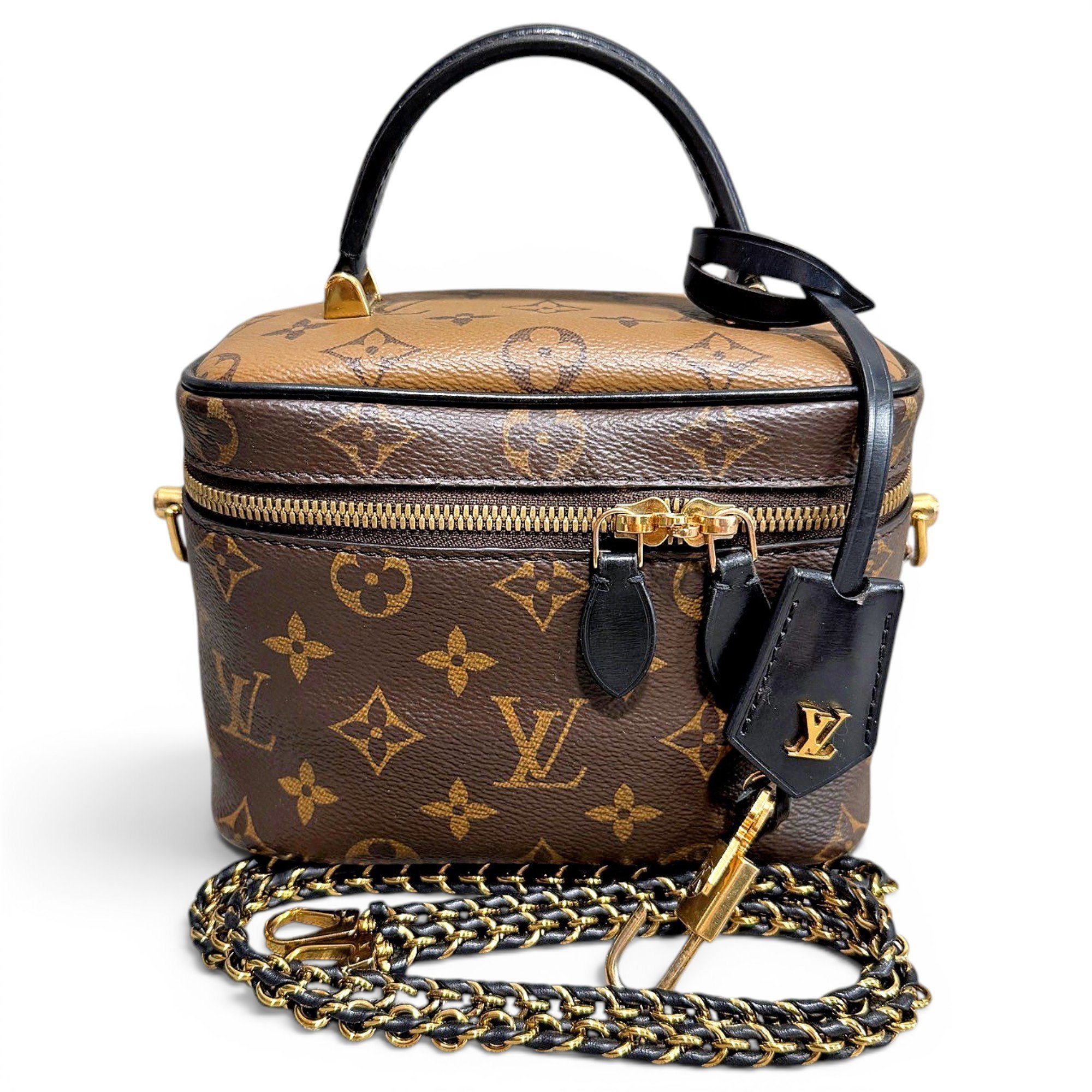 Vanity leather handbag