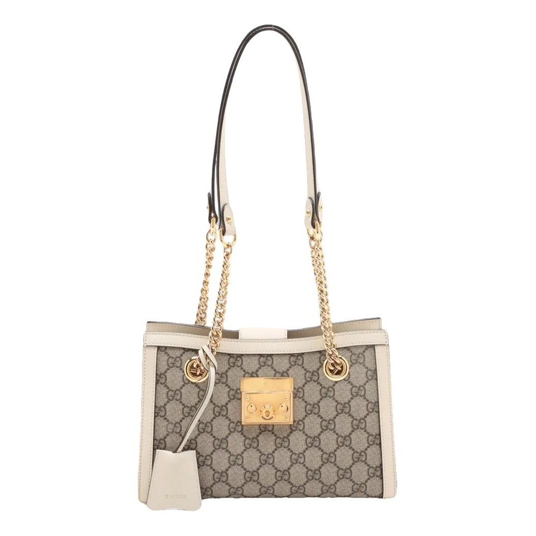 Padlock leather handbag