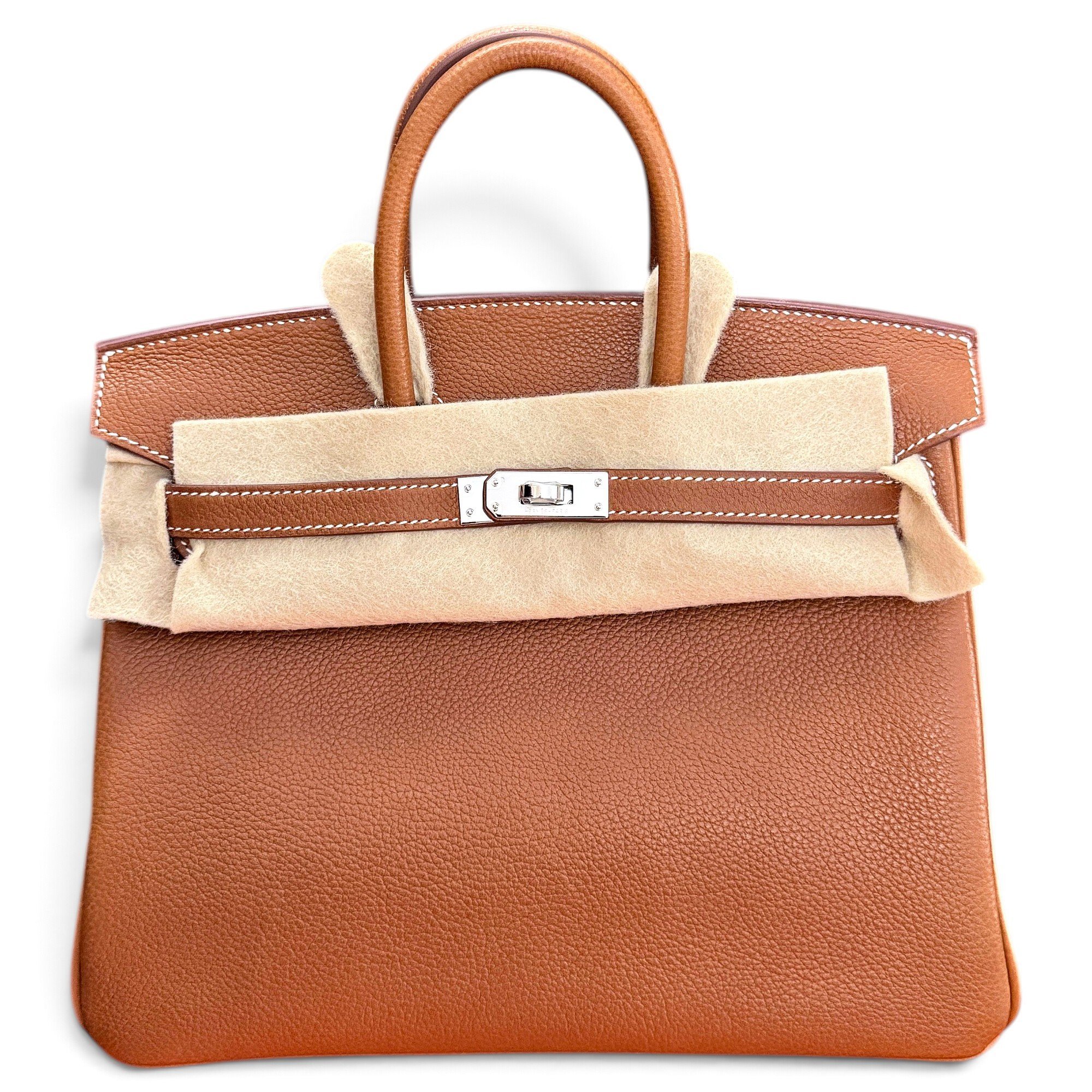 Birkin 25 leather handbag