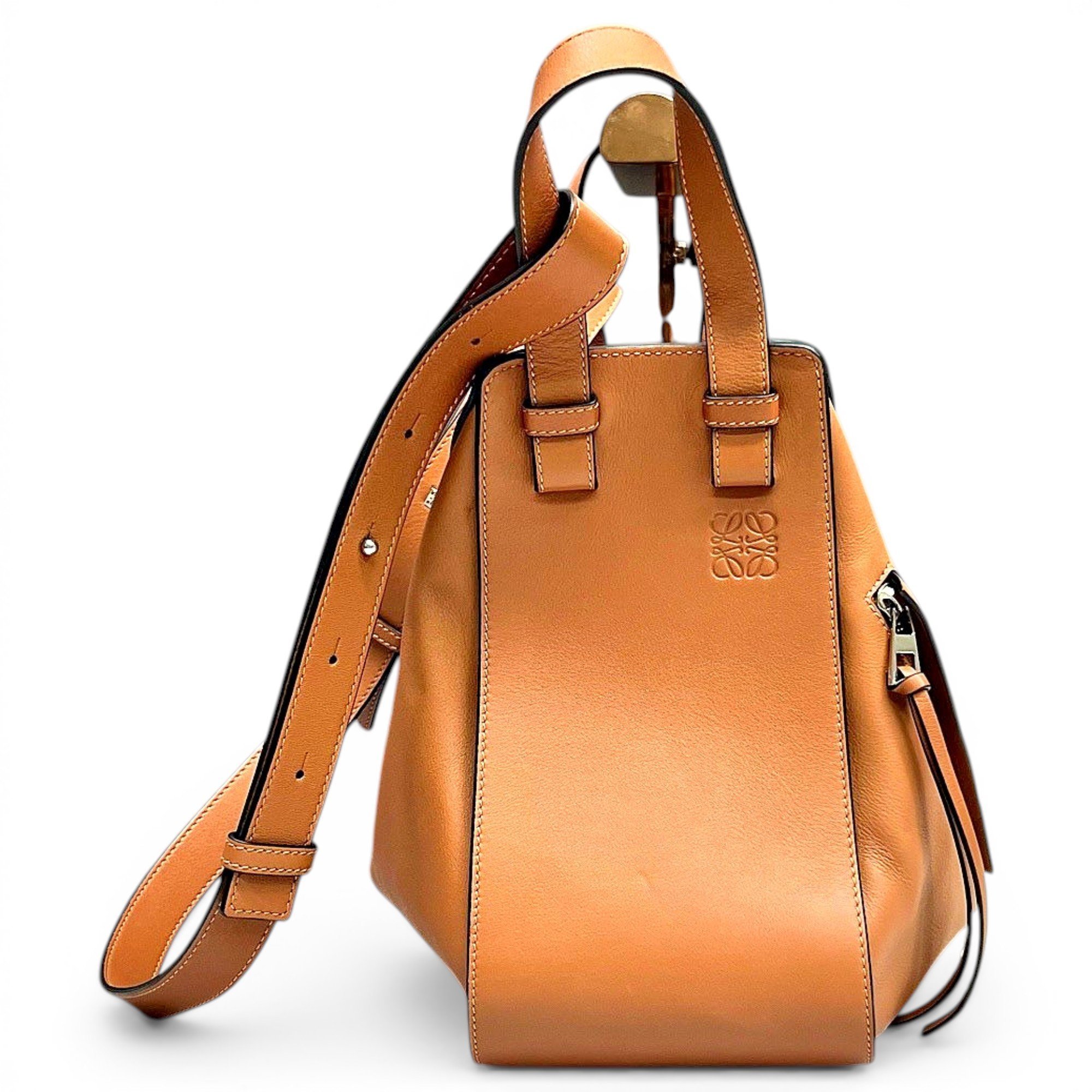 Hammock leather handbag