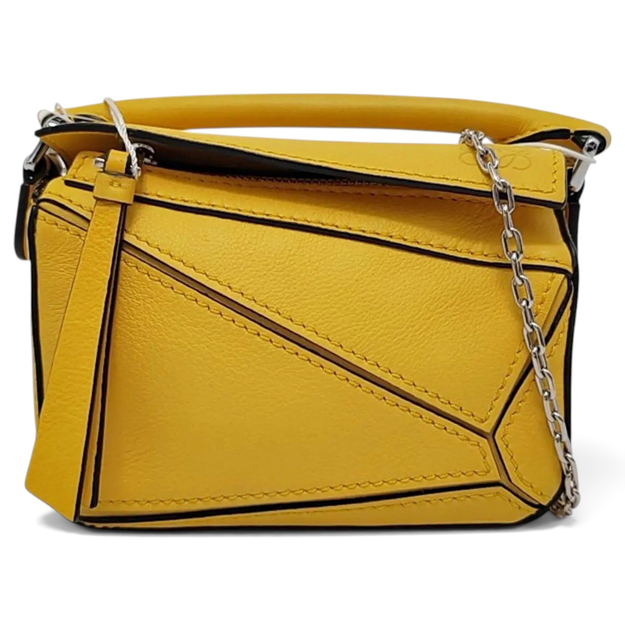 Puzzle leather handbag