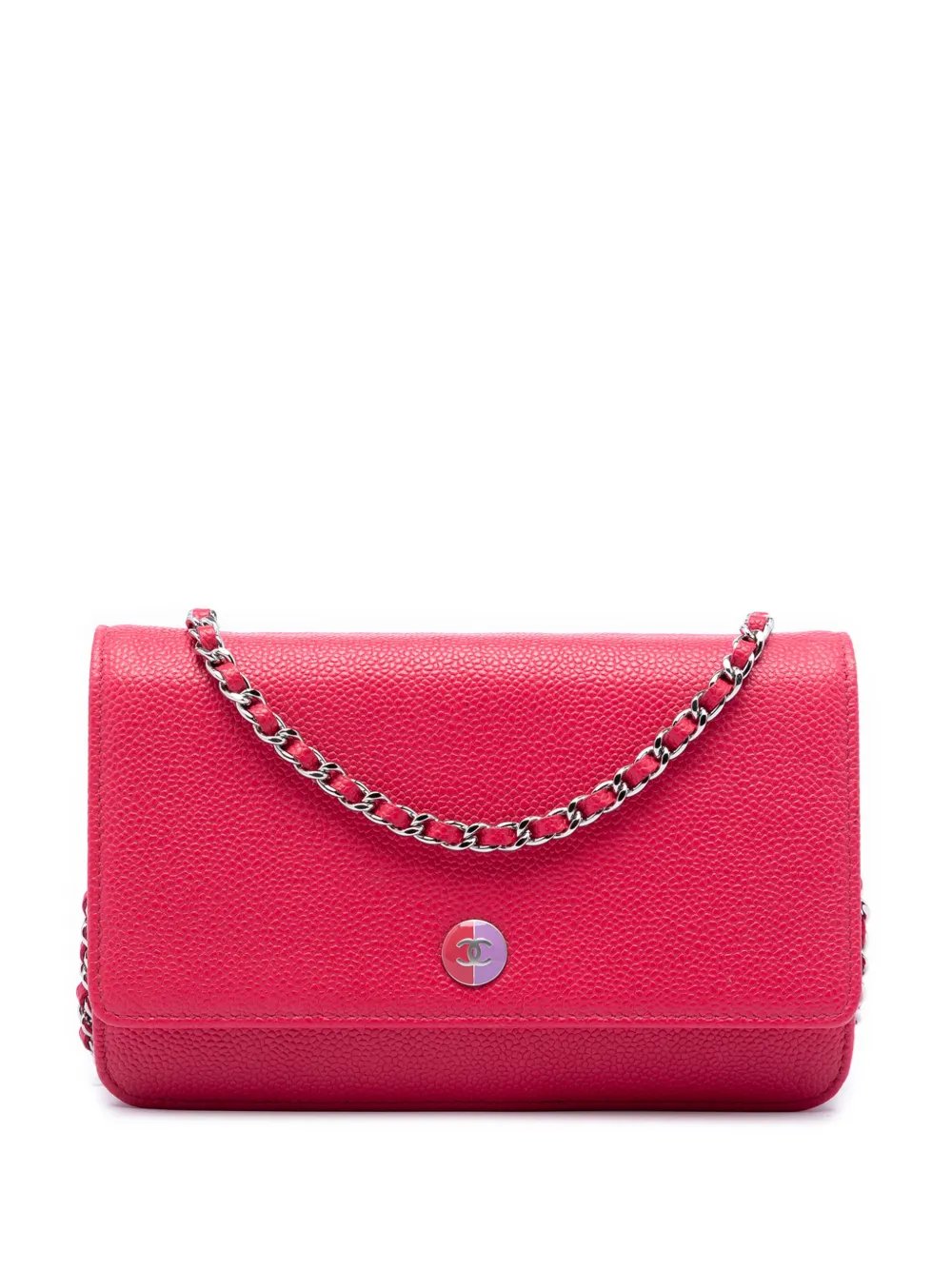 2012-2013 Caviar Bicolor CC Wallet On Chain crossbody bag