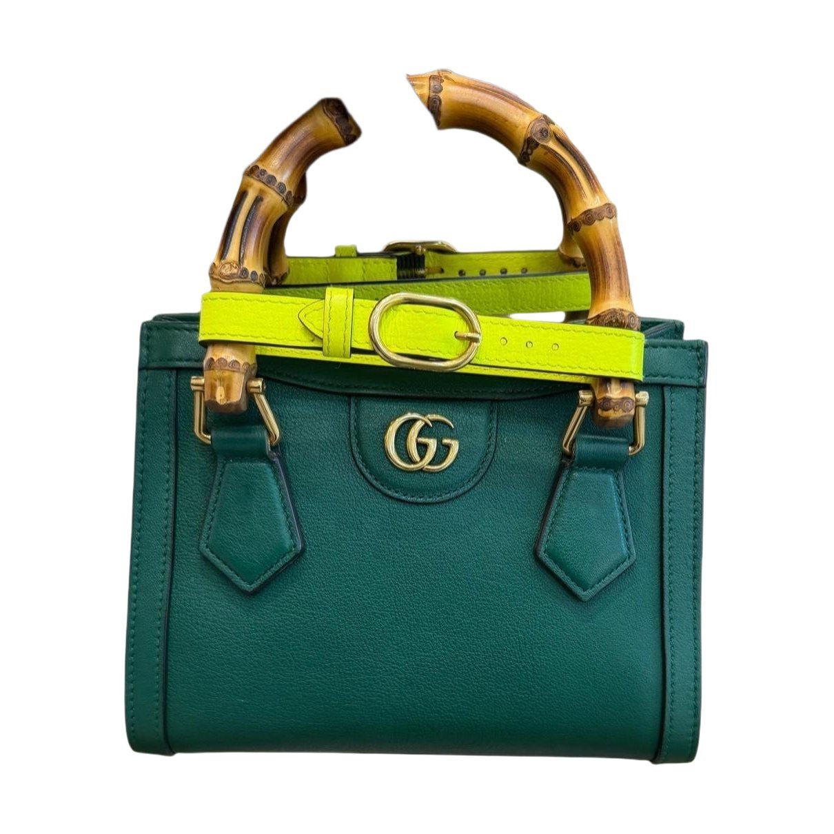 Diana Bamboo leather handbag