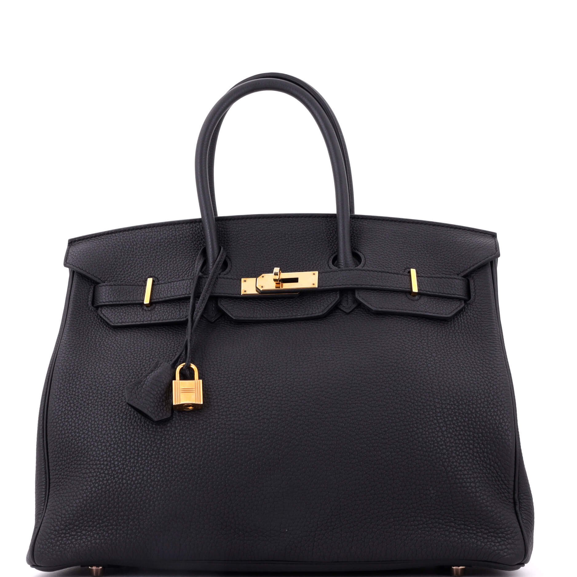 Birkin Handbag Noir Togo with Rose Gold Hardware 35