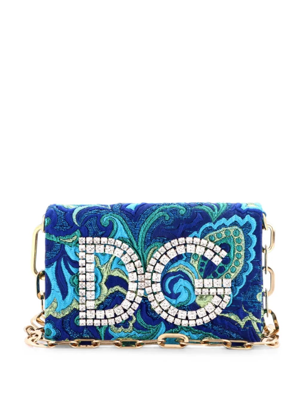 DG Girls Flap Bag Metallic Fabric Small shoulder bag