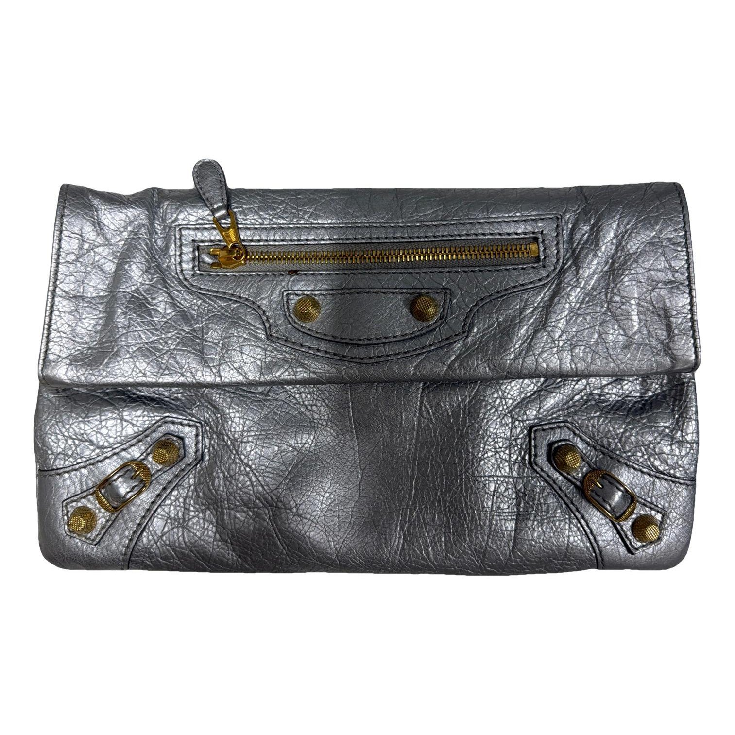 Envelop leather clutch bag