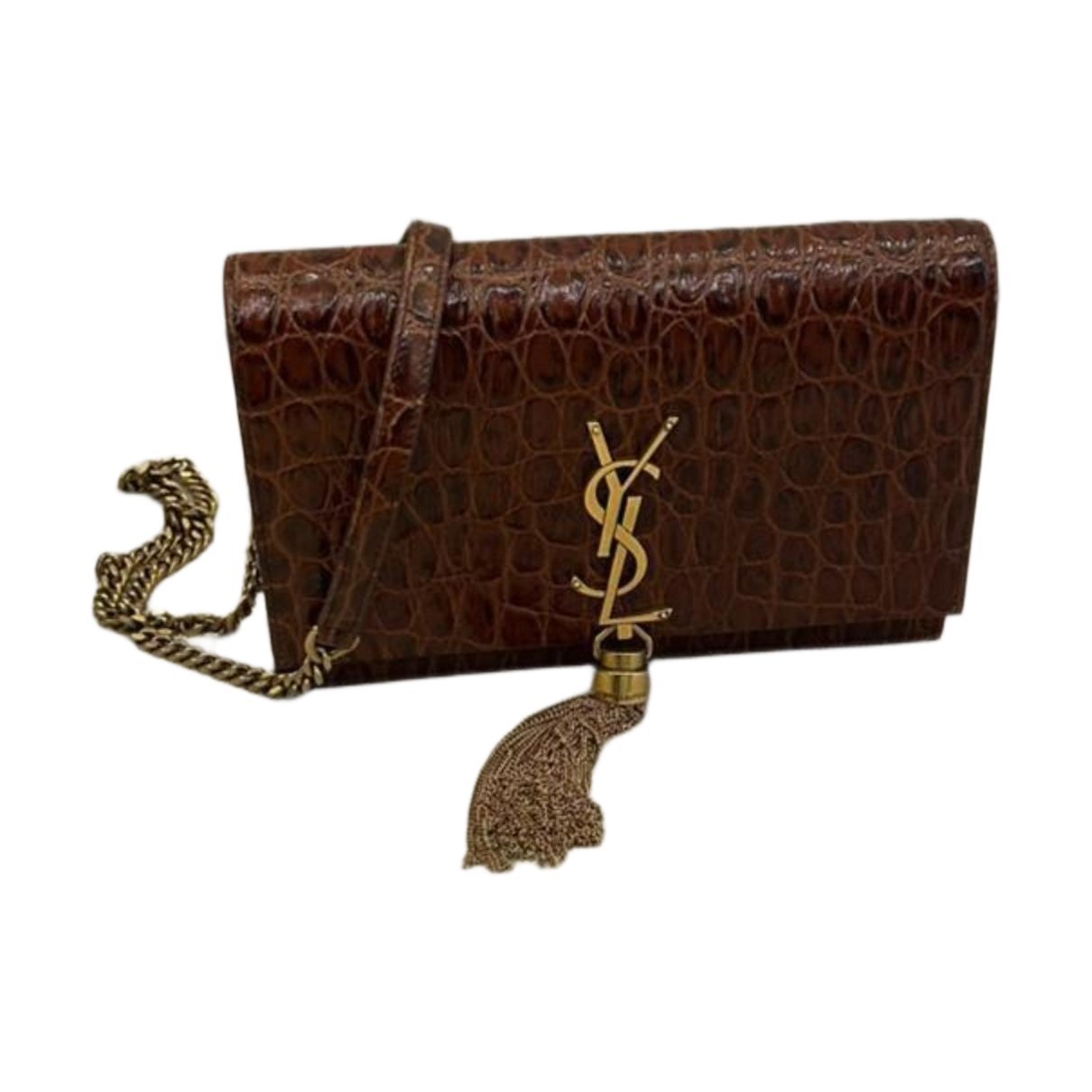 Leather clutch bag