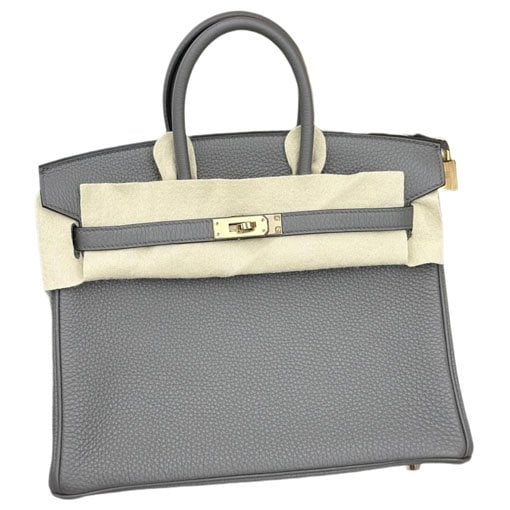 Birkin 25 leather handbag